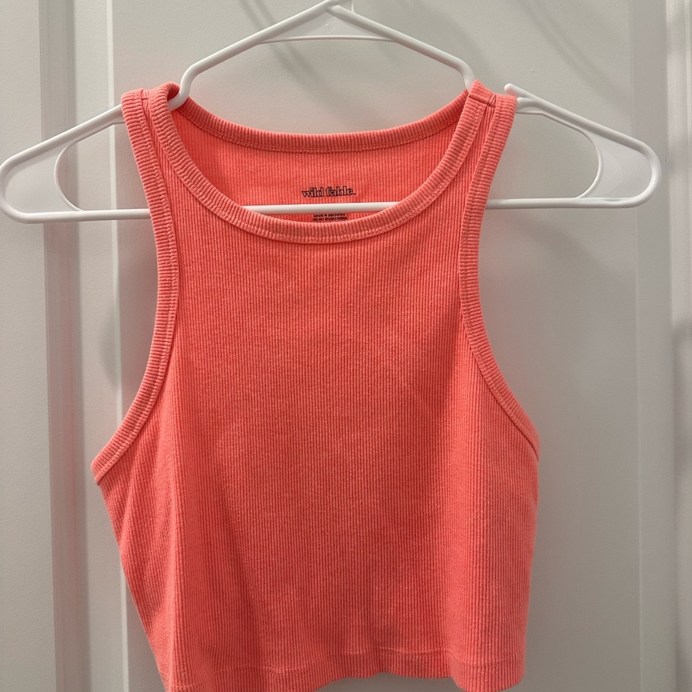 Wild Fable Vibrant Coral Crop Top